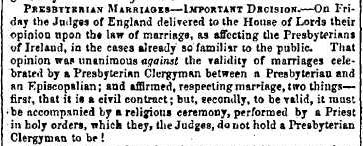 1843 Presbyterian Marriages